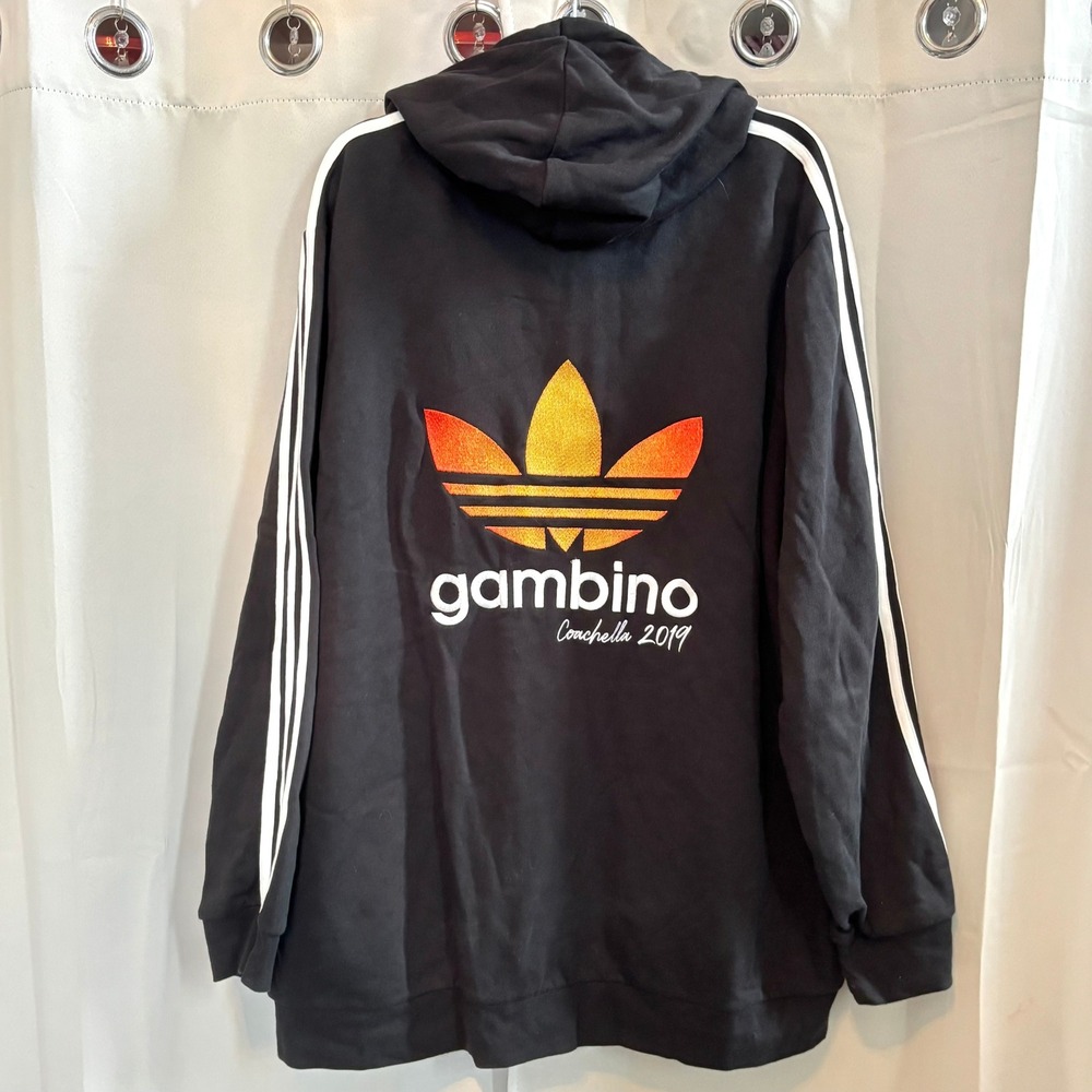 Childish Gambino Crew Adidas Coachella 2019 Full Zip Hoodie 2XL Streetwear 20559